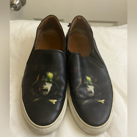 Givenchy Print Slip on Black Leather Sneakers Men\'s Size 42 main image 7